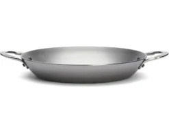 Poêle à Paëlla De Buyer Mineral B Element en fer 2 anses inox rivetées 28cm