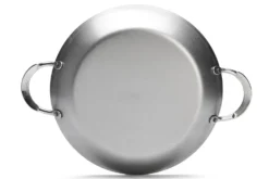 Poêle à Paëlla De Buyer Mineral B Element en fer 2 anses inox rivetées 28cm