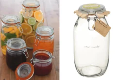 Pot de conservation KitchenCraft Home Made en verre 2,1L avec joint hermétique