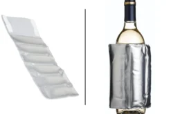 Rafraîchisseur à vin BarCraft en PVC coloris argent avec fermeture velcro ajustable