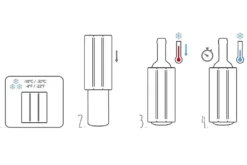Rafraîchissoir Vacu Vin Rapid Ice pour bouteilles de champagne