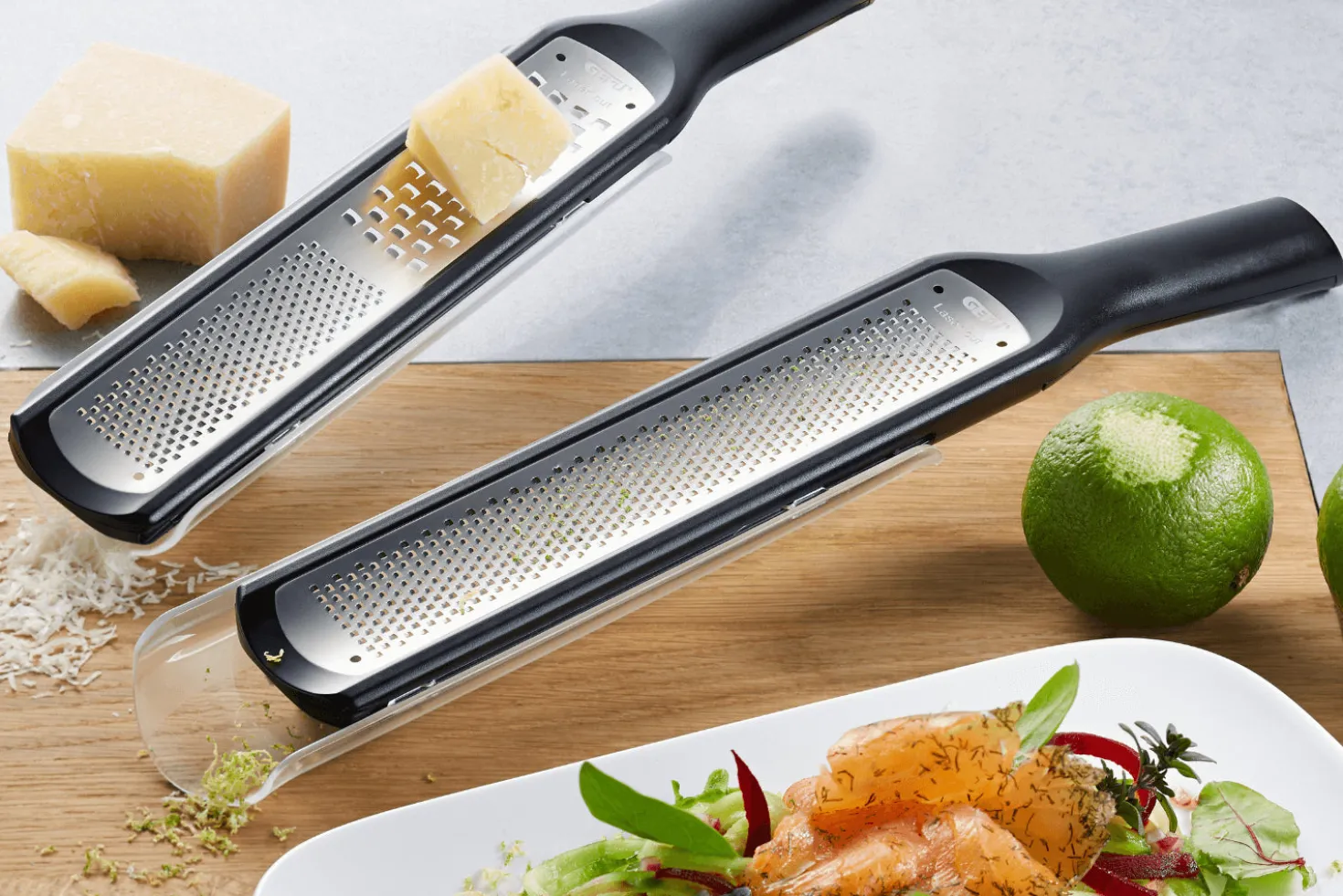 Râpe fine Gefu Rafino en acier inoxydable