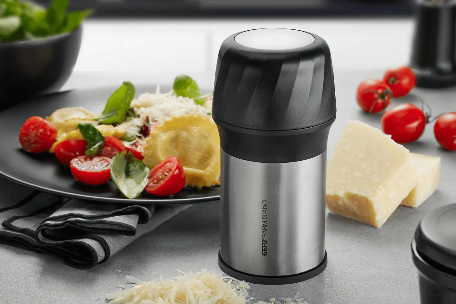 Râpe à fromage Gefu Parmigiano + 2 disques interchangeables