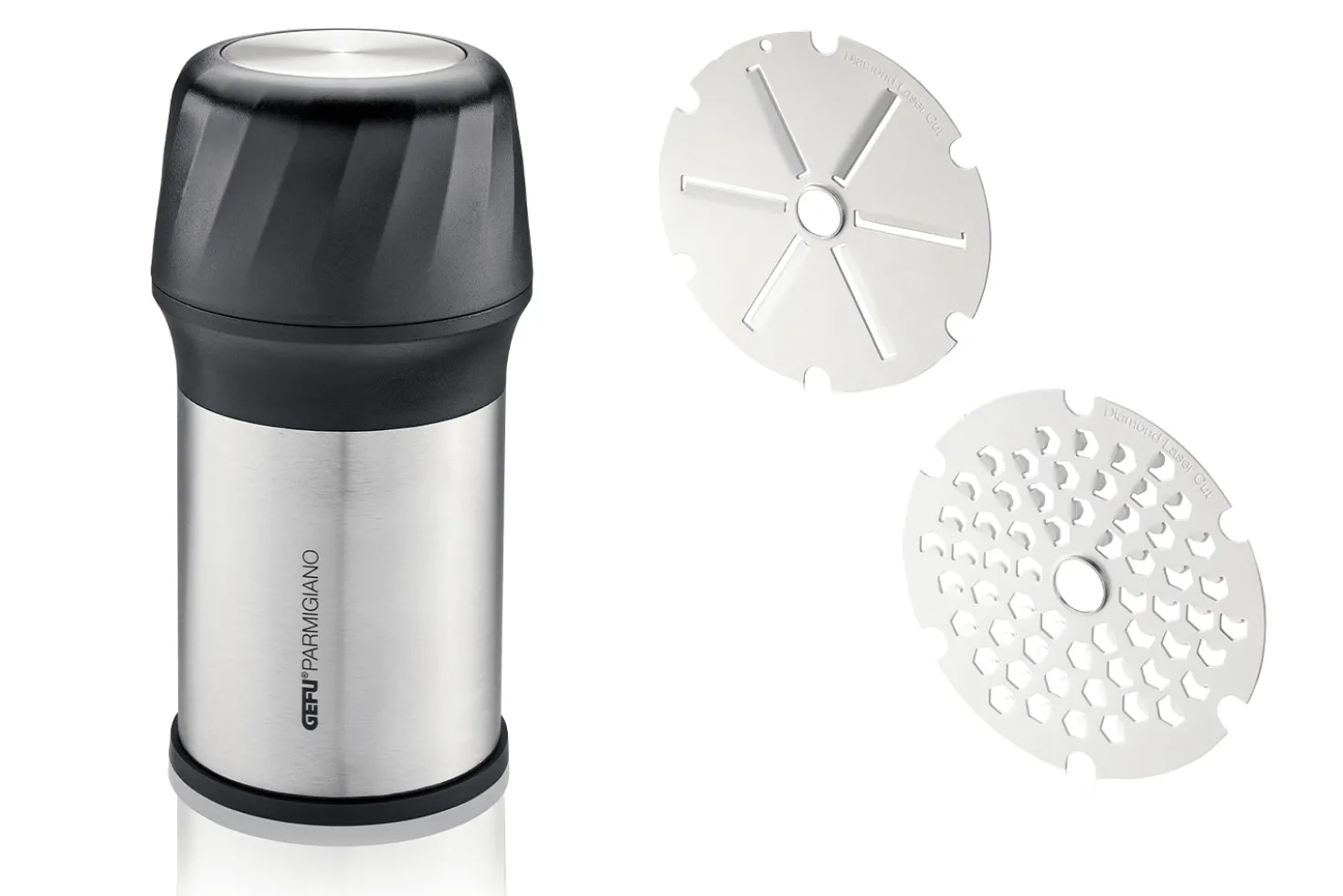 Râpe à fromage Gefu Parmigiano + 2 disques interchangeables