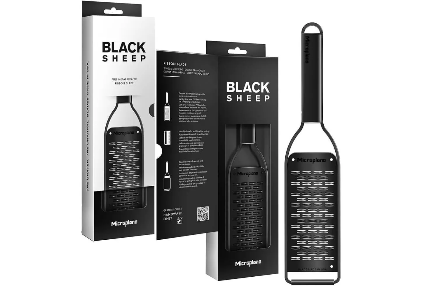 Râpe Microplane Black Sheep double tranchant - 13,6cm