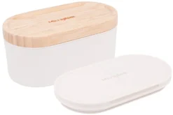 Râpe Microplane 3-en-1 blanche avec boîte de conservation et double couvercle