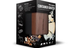 Râpe Microplane 3-en-1 noire avec boîte de conservation et double couvercle