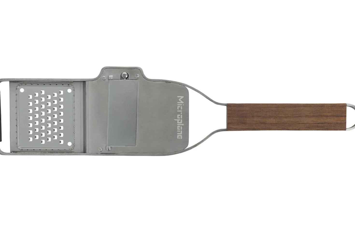 Râpe à truffe 2-en-1 Microplane Master manche en noyer