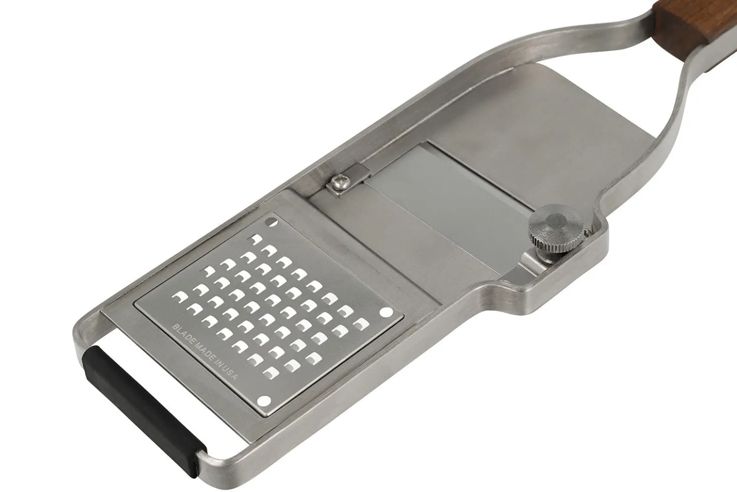 Râpe à truffe 2-en-1 Microplane Master manche en noyer