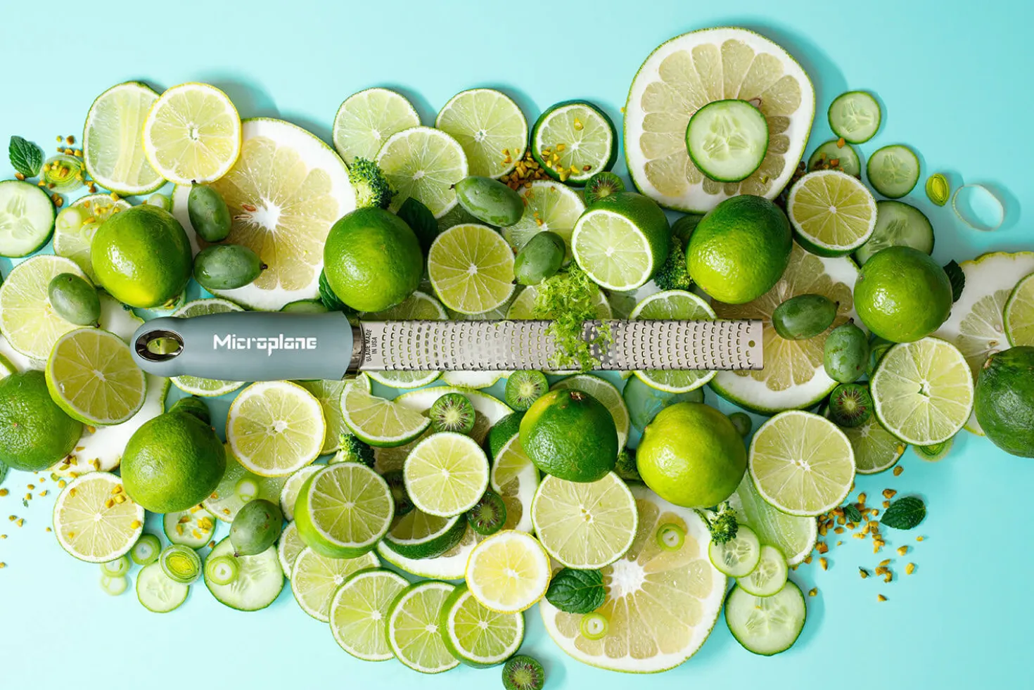 Râpe-zesteur Microplane Premium Classic Vert Eucalyptus - 20,3cm