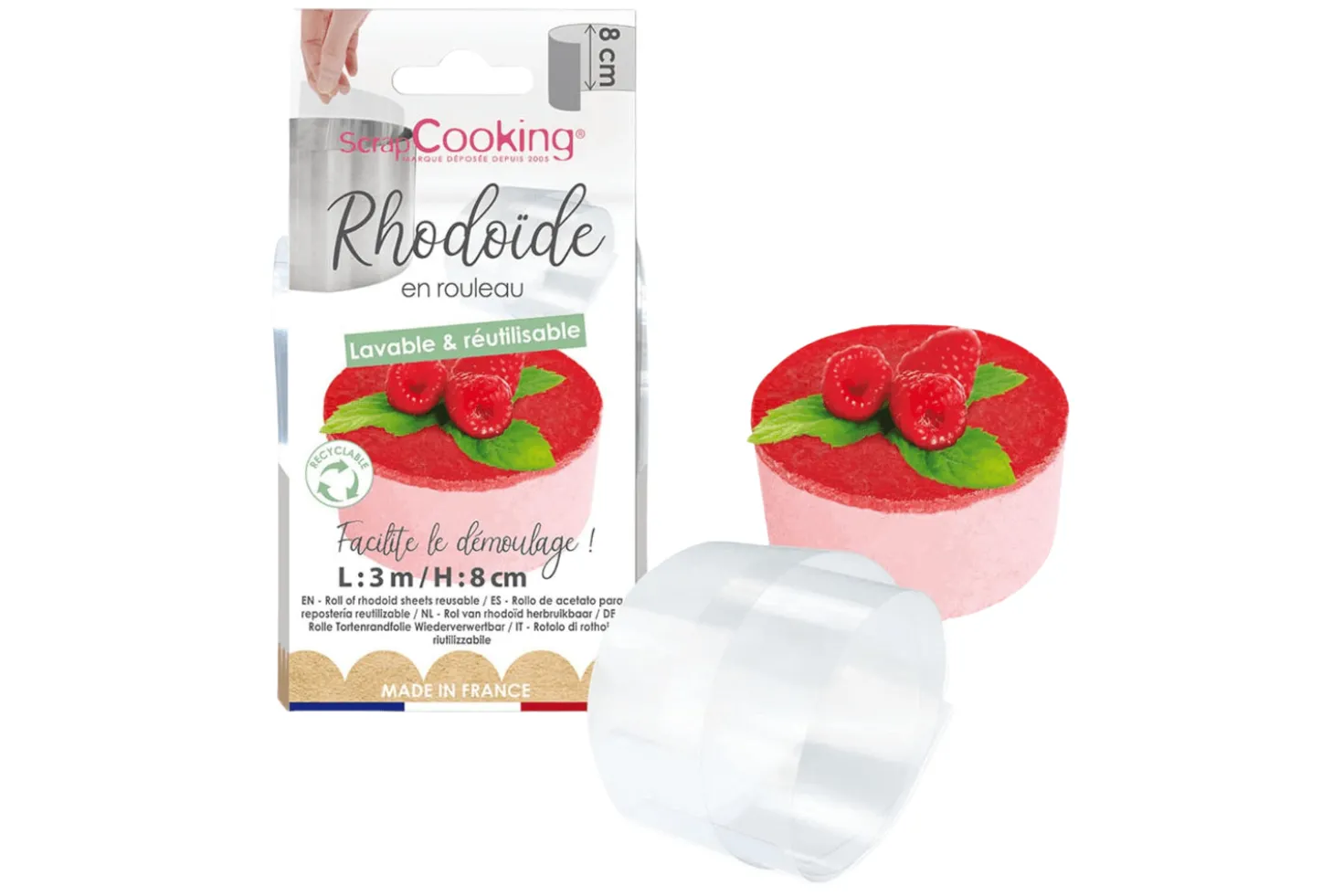 Ruban de rhodoïde ScrapCooking H 8cm x 3m