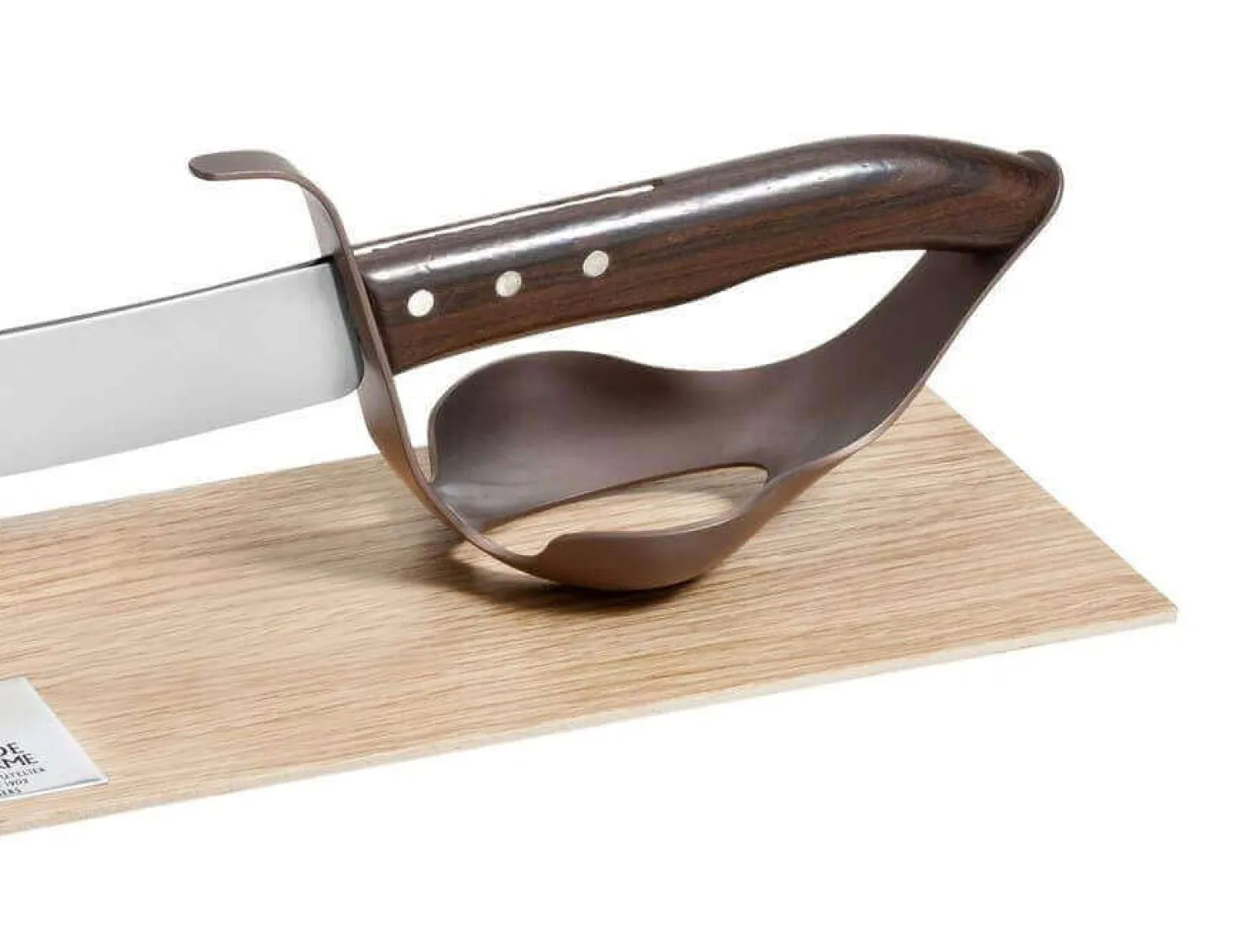 Sabre à champagne Claude Dozorme 34cm design élégant + support de présentation