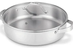 Sauteuse Beka Cicla en inox 28cm avec couvercle en verre