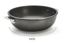 Sauteuse bombée De Buyer Choc Extrême Loqy amovible en fonte d'aluminium