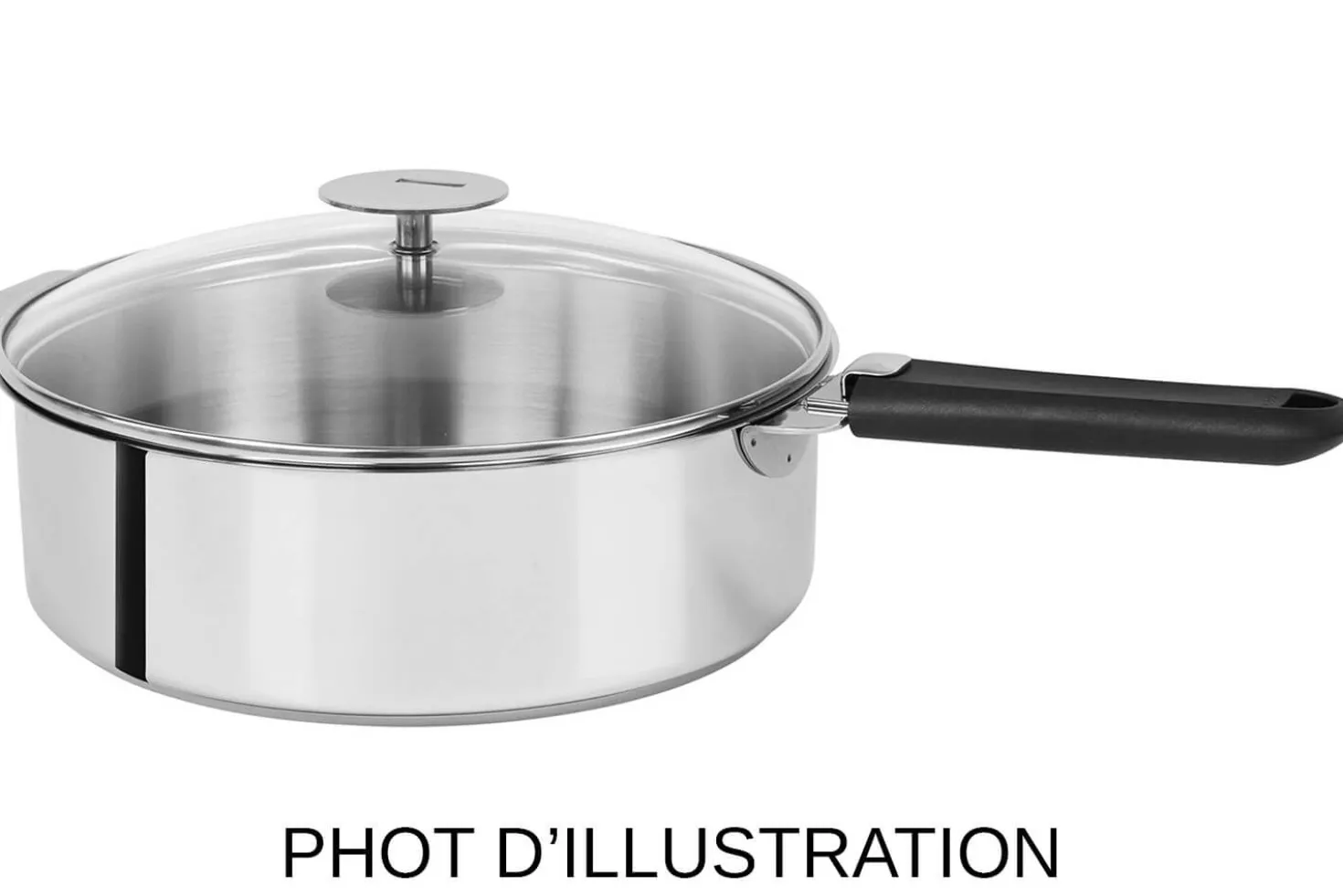 Sauteuse Cristel Mutine amovible en inox 3 plis