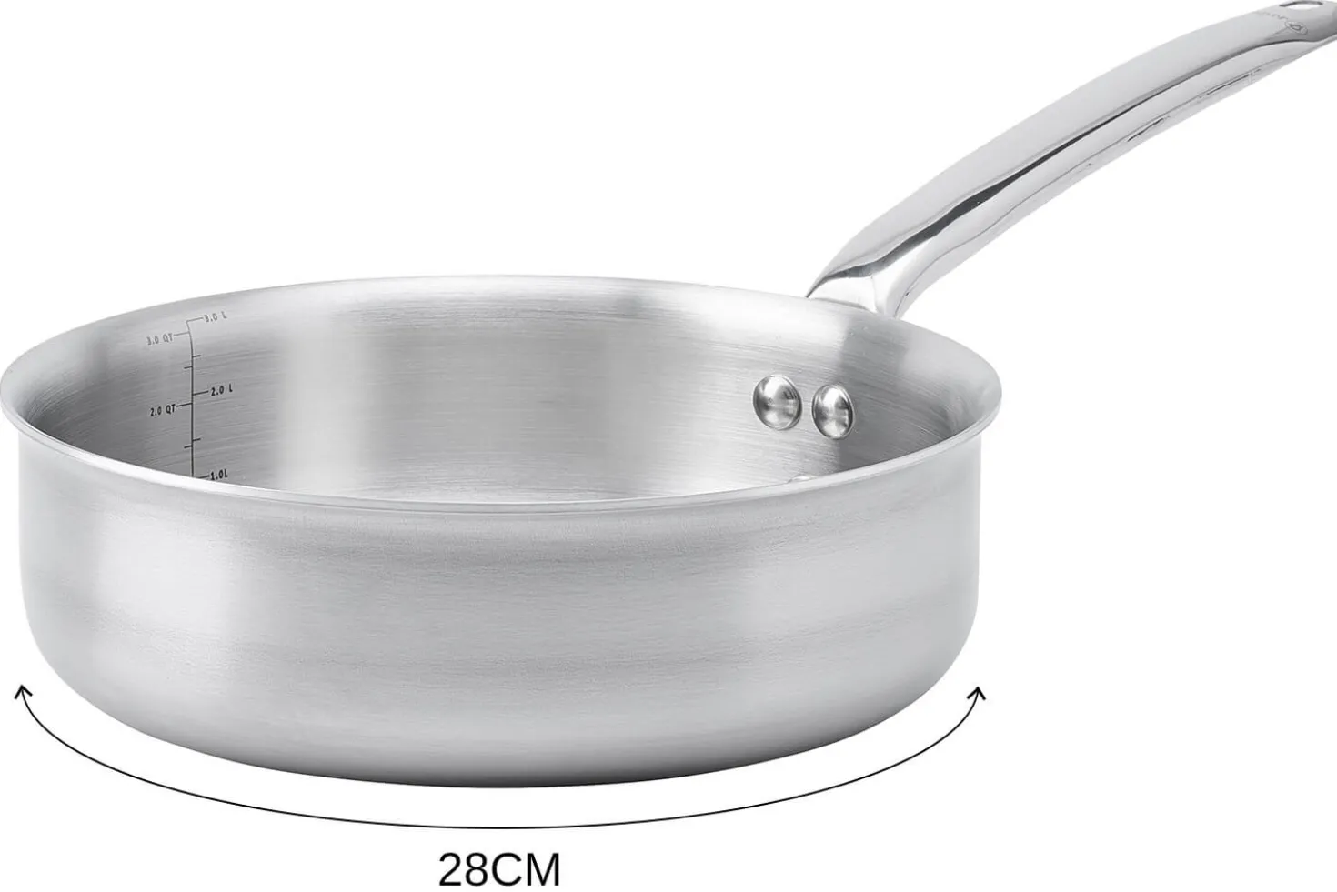 Sauteuse droite De Buyer Alchimy en inox 18/10 multicouches 3 plis
