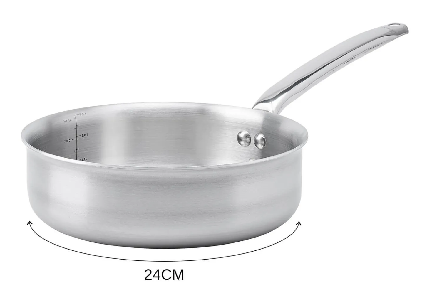 Sauteuse droite De Buyer Alchimy en inox 18/10 multicouches 3 plis