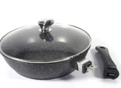 Sauteuse en fonte Pradel Excellence Premium 28cm façon pierre tous feux/ induction