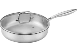 Sauteuse Pradel Excellence Lumia en inox avec couvercle en verre