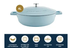 Sauteuse ronde MasterClass compatible induction en fonte d'aluminium 4L