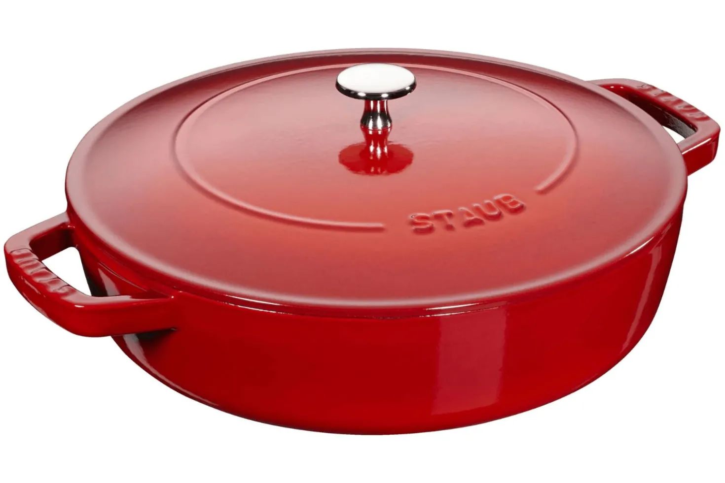 Sauteuse Staub Chistera en fonte émaillée cerise