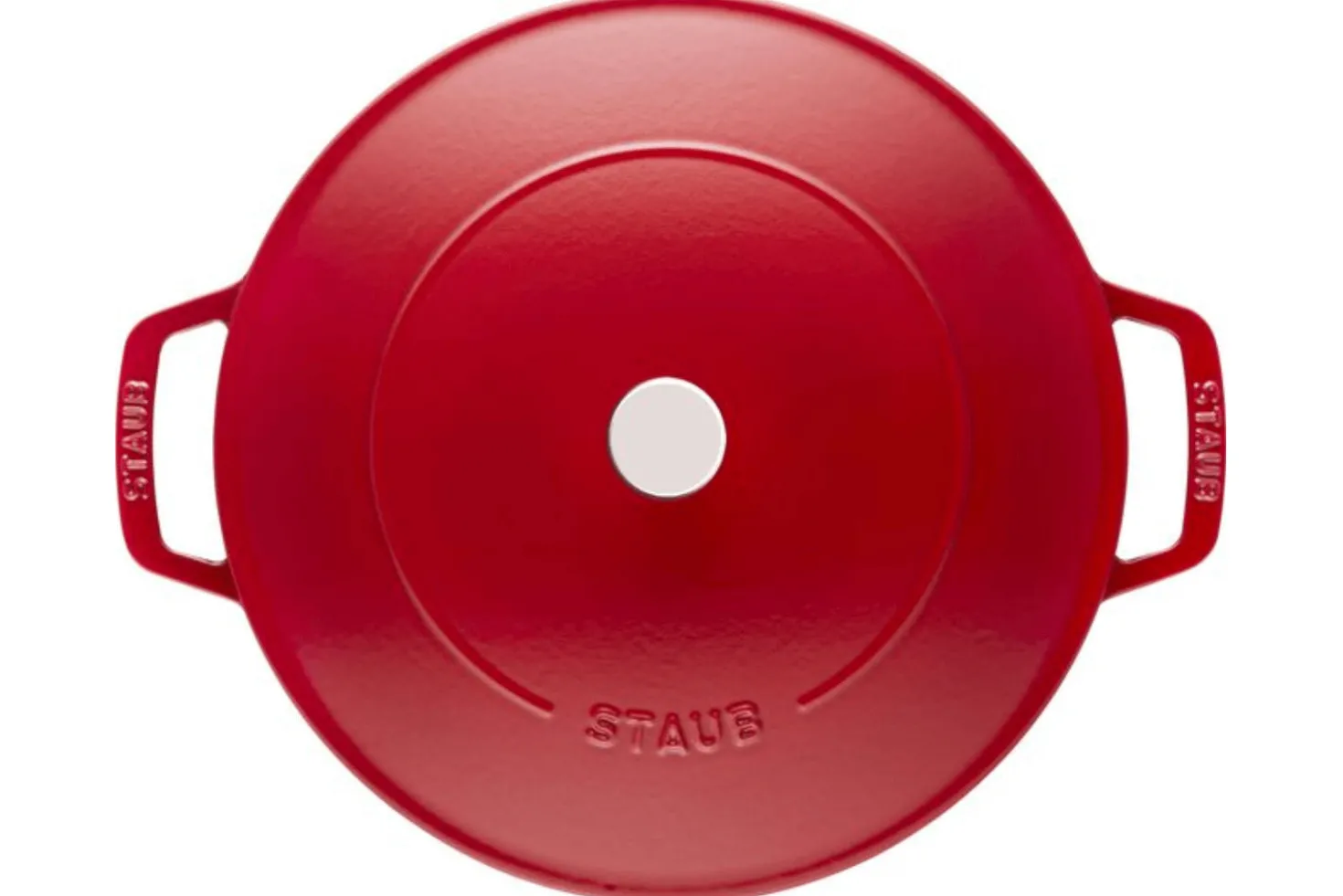 Sauteuse Staub Chistera en fonte émaillée cerise