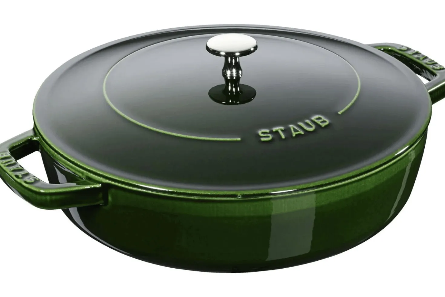 Sauteuse Staub Chistera en fonte émaillée basilic