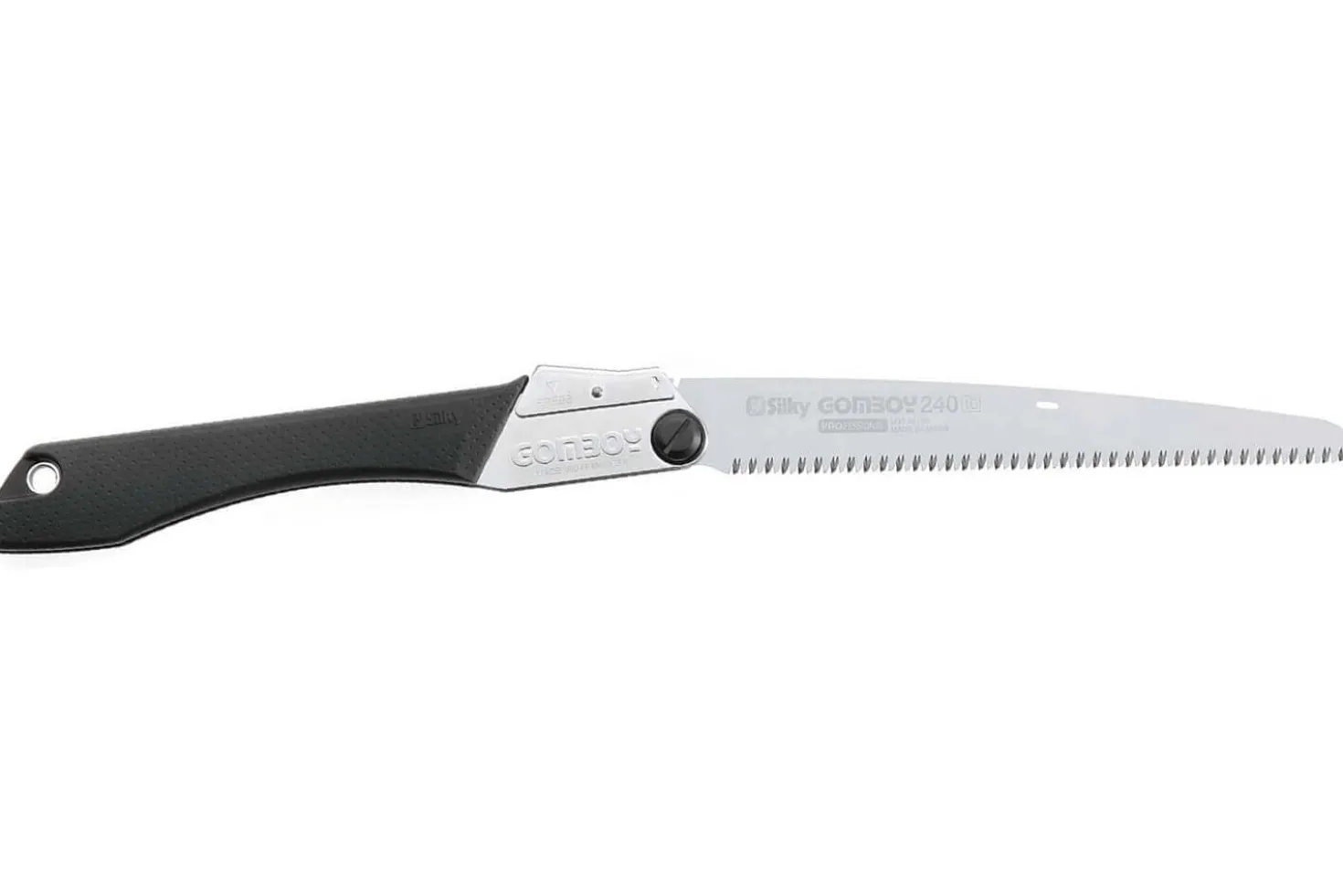Scie pliante d'élagage Silky Gomboy 121-24 lame droite manche caoutchouc noir 27cm