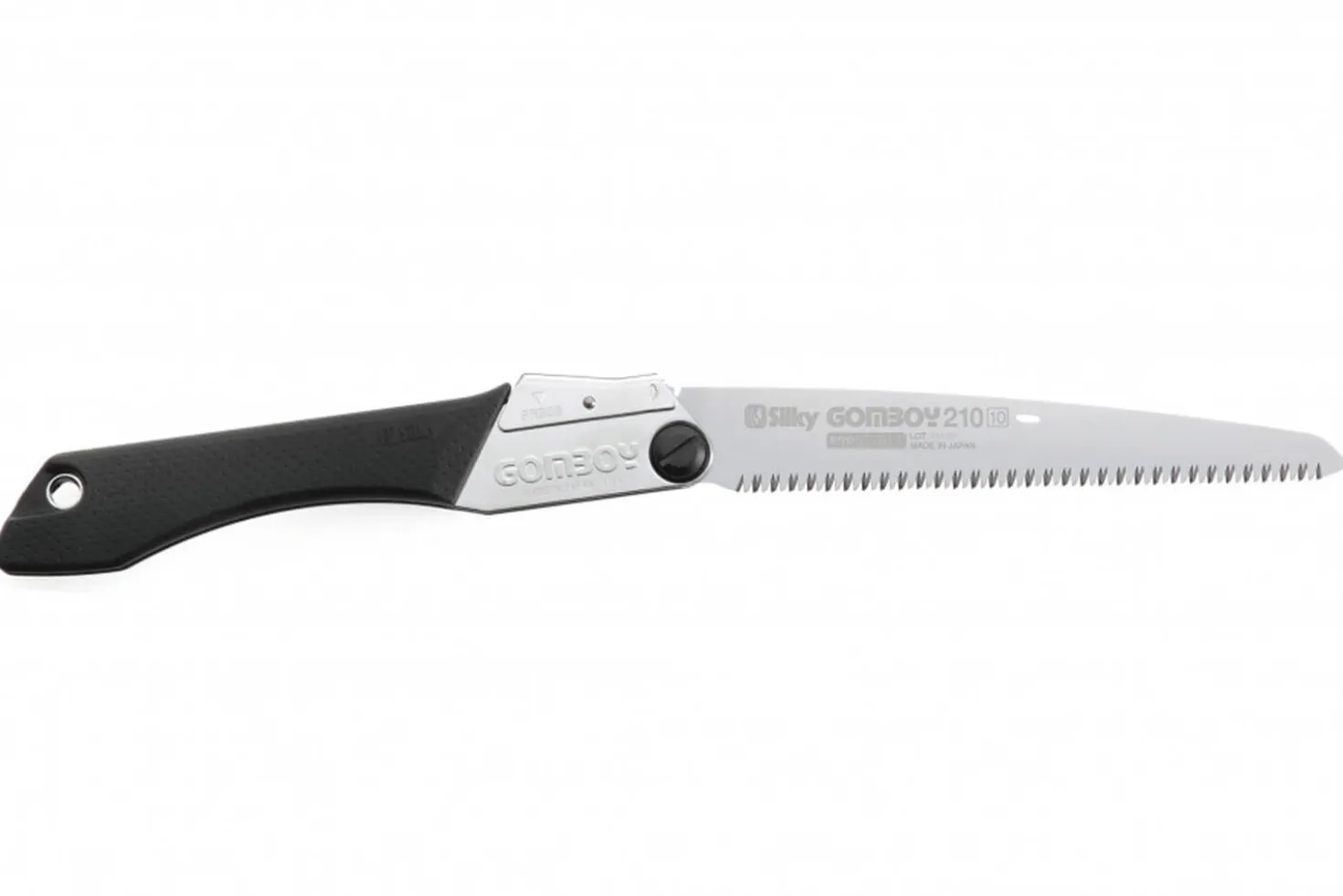 Scie pliante d'élagage Silky Gomboy 121-21 lame droite manche caoutchouc noir 23,3cm