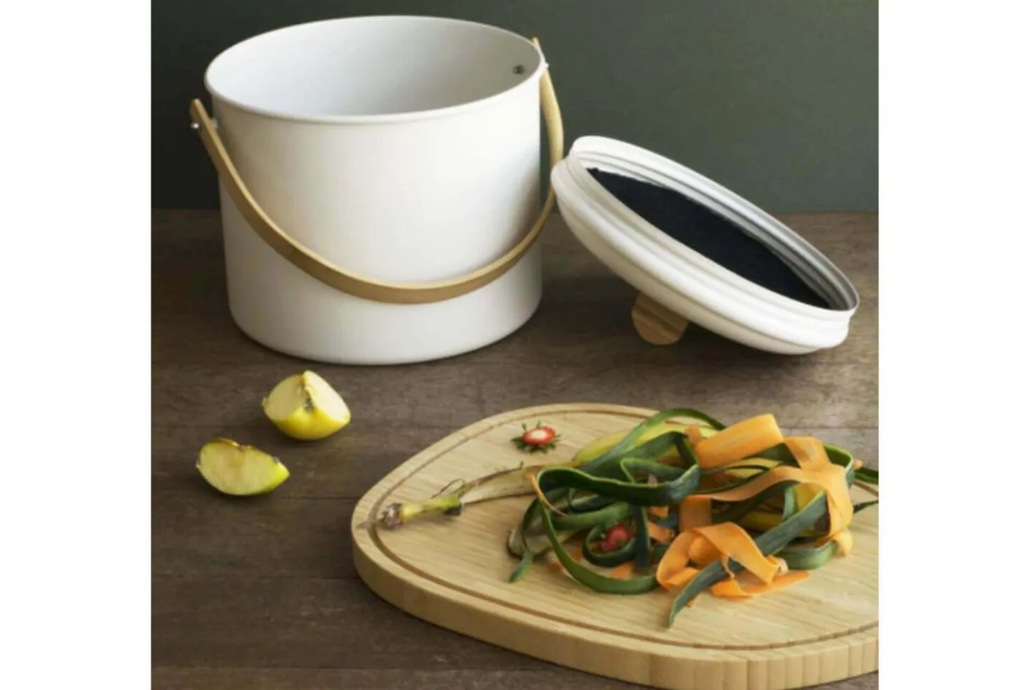 Seau à compost d'intérieur Pebbly en acier