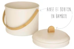 Seau à compost d'intérieur Pebbly en acier