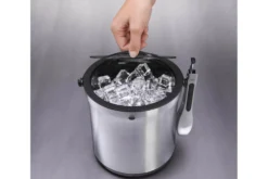 Seau à glace Oxo en acier inoxydable avec pince de service