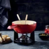 Service à fondue à fromage Beka Belledone en fonte émaillée pour 6 personnes - Coloris rouge