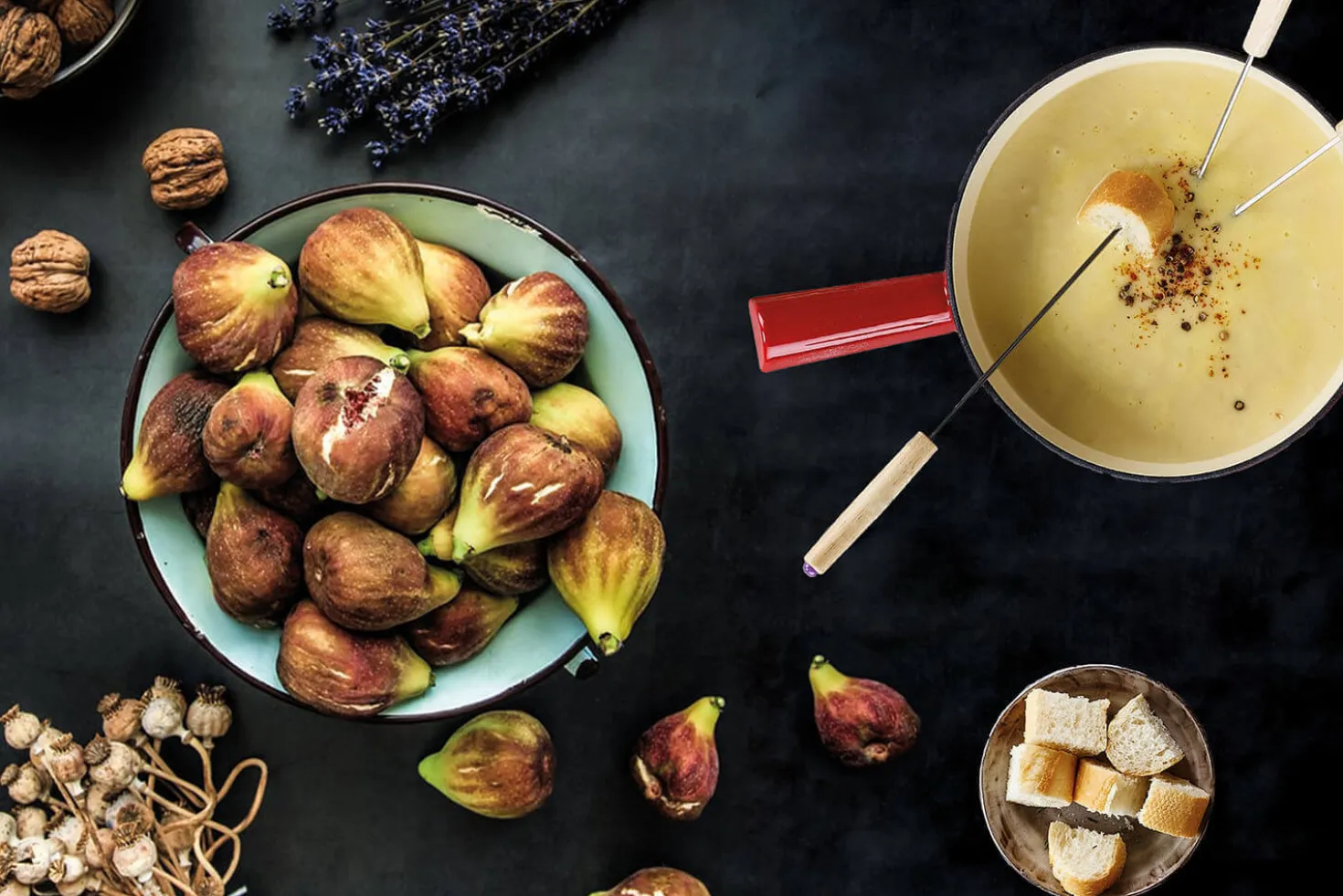 Service à fondue à fromage Beka Belledone en fonte émaillée pour 6 personnes - Coloris rouge