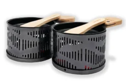 Service à raclette à la bougie Cookut Lumi Les Plus Brillantes services poêlons et spatules pour 2 - Argent onyx