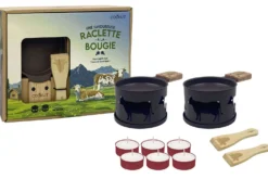 Service à raclette à la bougie Cookut Lumi édition limitée services poêlons et spatules pour 2