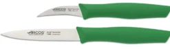 Set 2 couteaux Arcos Nova 1 bec d'oiseau 6cm + 1 office 10cm manches verts