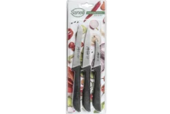 Set 3 couteaux de cuisine Sanelli Jolly acier inox manche noir