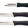 Set 2 couteaux + 1 éplucheur Arcos Nova acier NITRUM manche noir