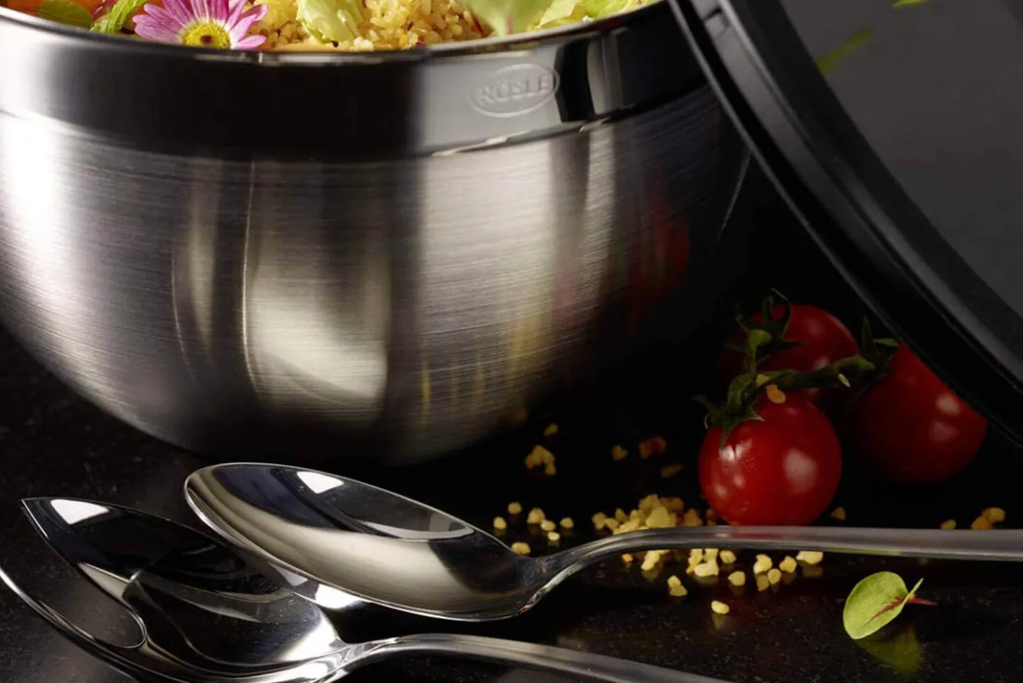 Set 2 couverts à salade Rösle VS 600 en acier inoxydable