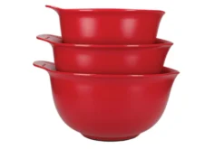 Set de 3 bols à mélanger Kitchen Aid en polymère rouge