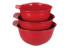 Set de 3 bols à mélanger Kitchen Aid en polymère rouge
