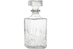 Set de bouteille à whisky Barcraft avec 4 verres taillés