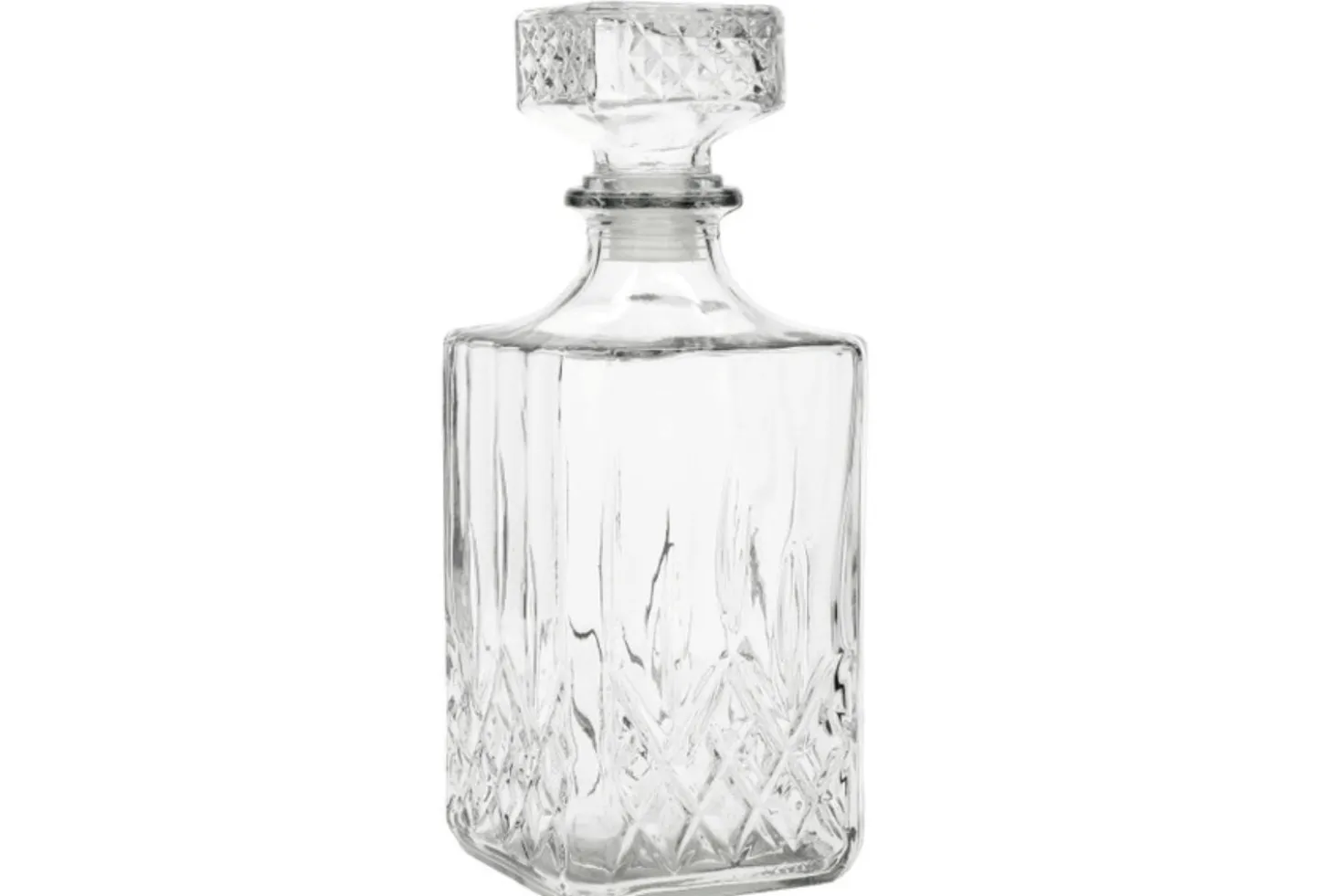 Set de bouteille à whisky Barcraft avec 4 verres taillés