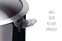 Set de 3 casseroles Beka Evolution en inox 16, 18 et 20cm - Poignée amovible incluse
