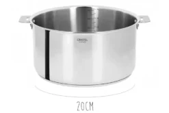Set de 3 casseroles Cristel Casteline Amovible en inox 16 à 20cm - Poignée Zenith incluse