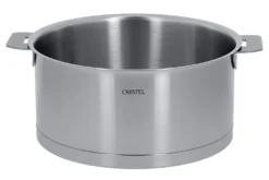 Set de 4 casseroles Cristel Strate Amovible en acier inox 18/10 - 14, 16, 18 et 20cm