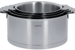 Set de 4 casseroles Cristel Strate Amovible en acier inox 18/10 - 14, 16, 18 et 20cm
