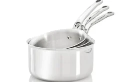 Set de 3 casseroles De Buyer Affinity en acier inoxydable 5 ply 16-18-20cm