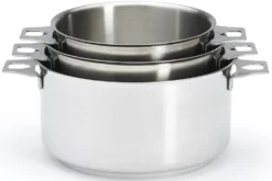Set de 3 casseroles De Buyer Milady Twisty en acier inoxydable